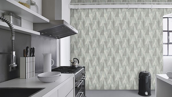 Nilsson Sage Geometric Wood Wallpaper