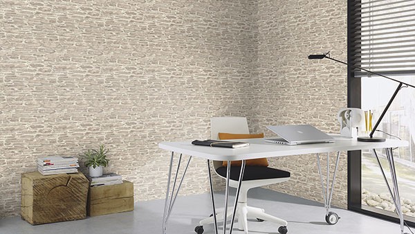 Cassandre Neutral Stone Wallpaper