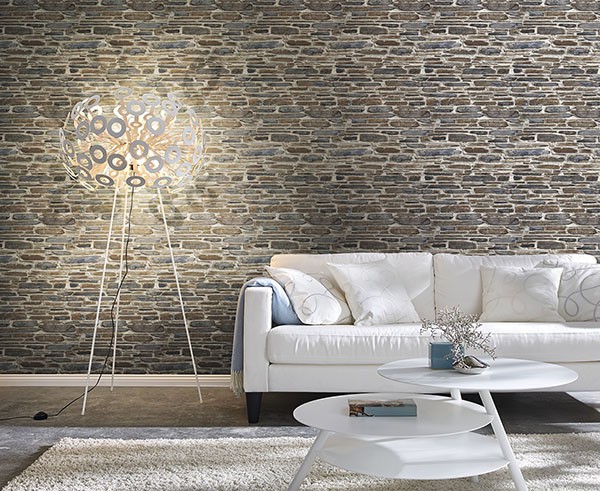 Cassandre Grey Stone Wallpaper