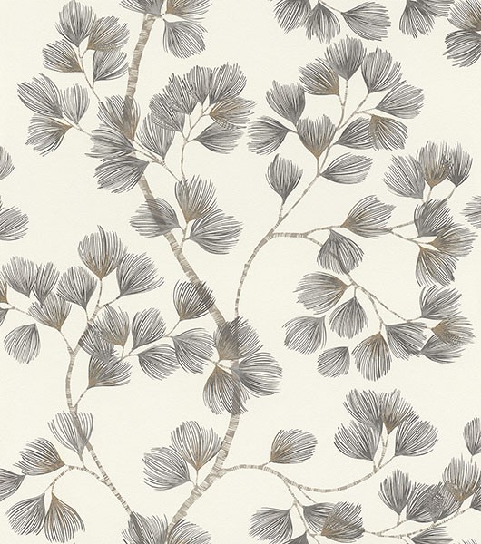 Newcomb Grey Trailing Branches Wallpaper