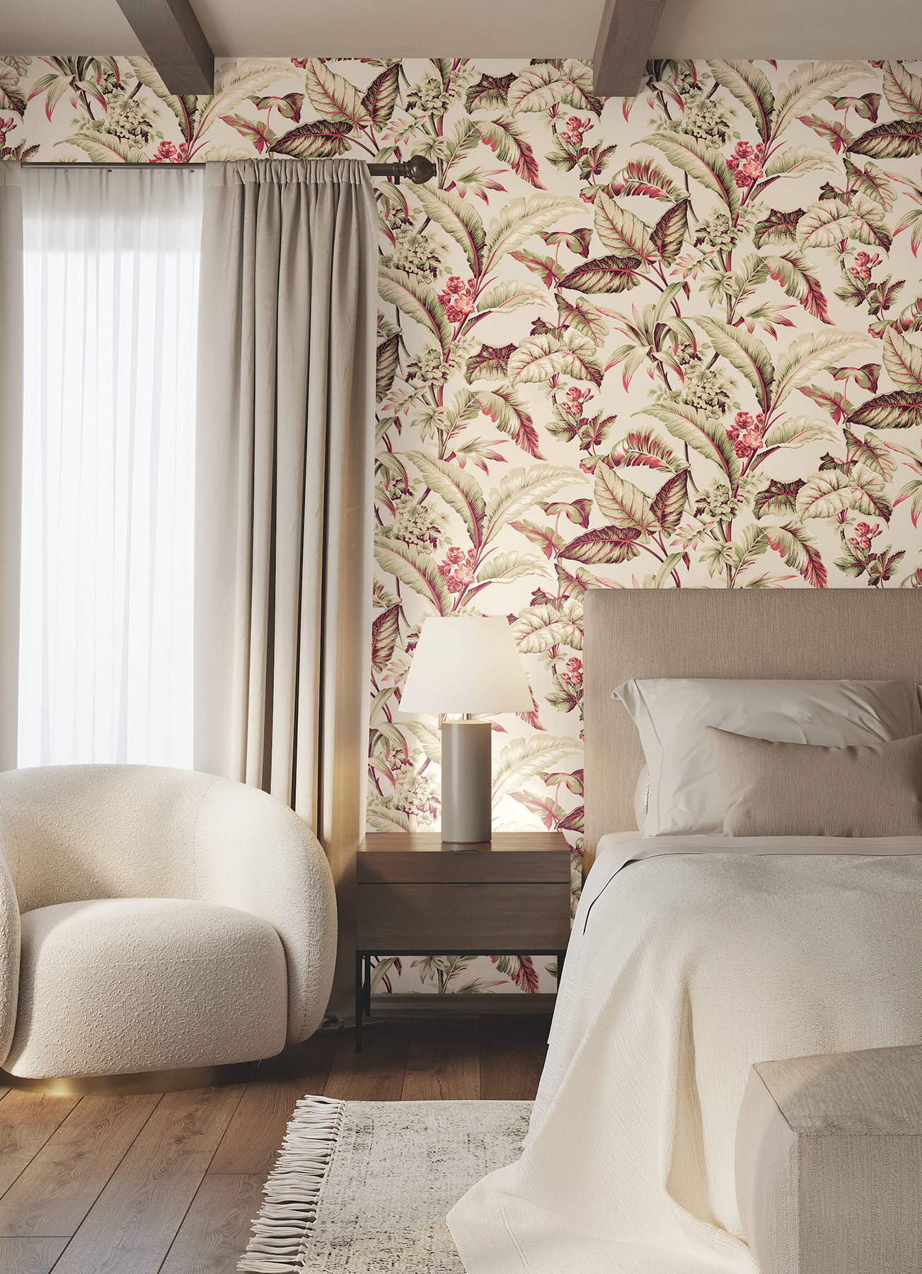 Mystic Isle Taupe Wallpaper
