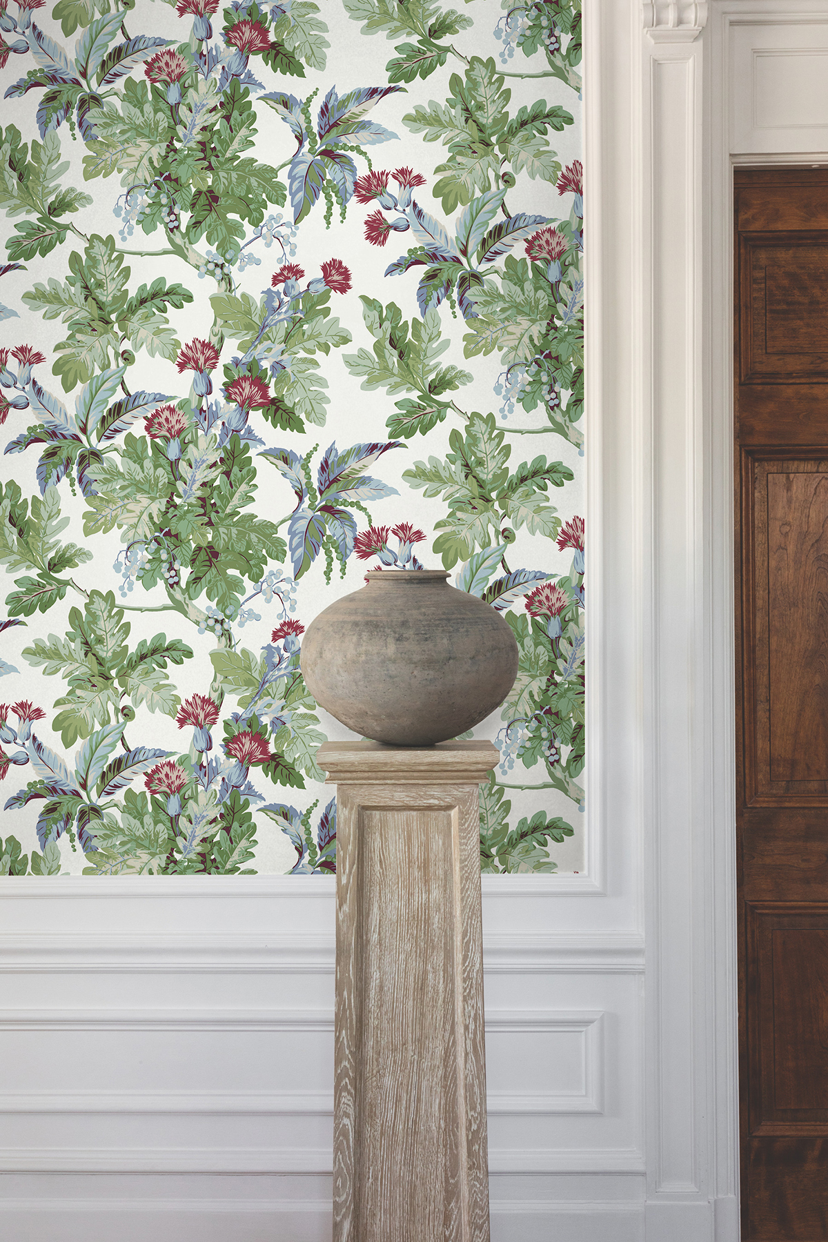 Briarwood White Wallpaper