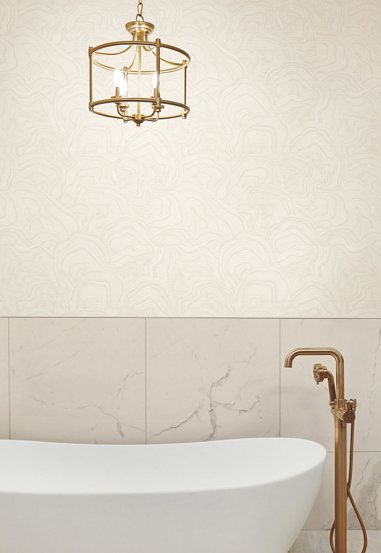 Geodes White Wallpaper
