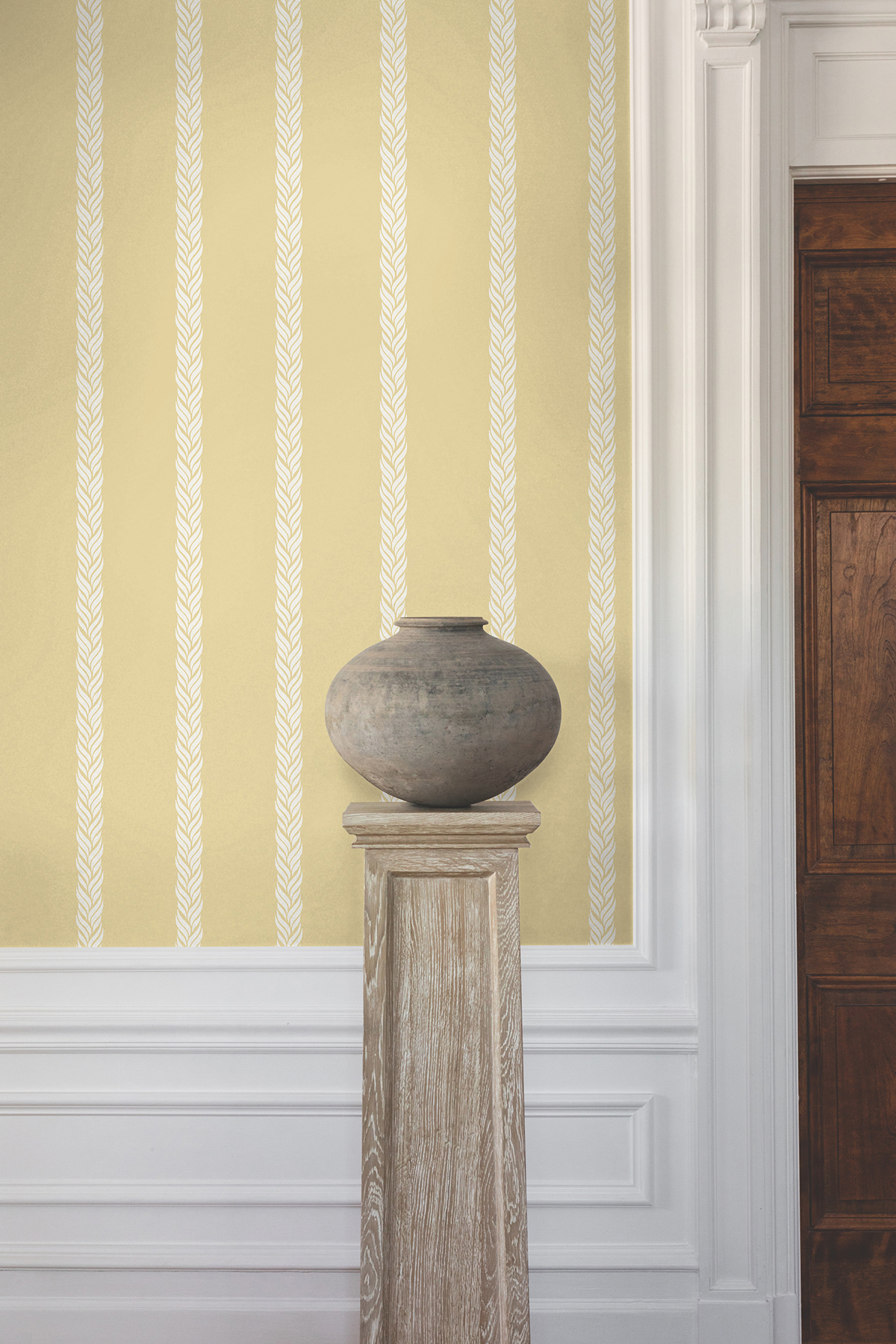 Braided Stripe Yellow Wallpaper