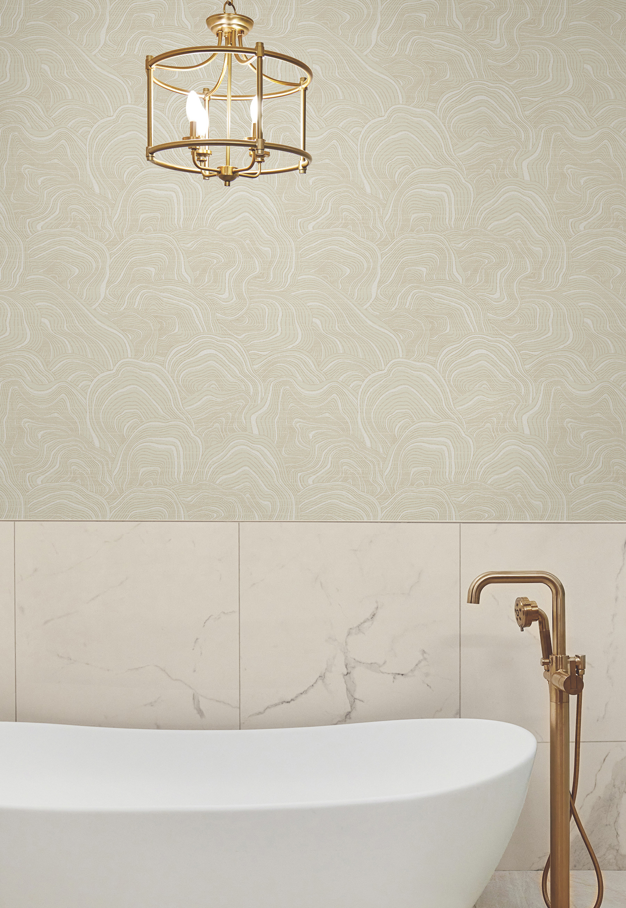 Geodes Cream Wallpaper