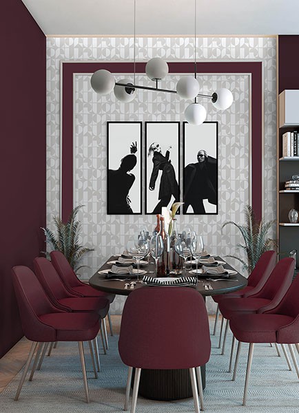 RuDeco Ghost Grey Peel & Stick Wallpaper