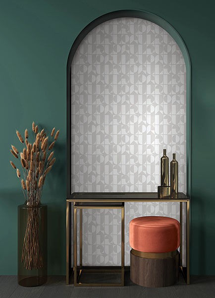 RuDeco Ghost Grey Peel & Stick Wallpaper