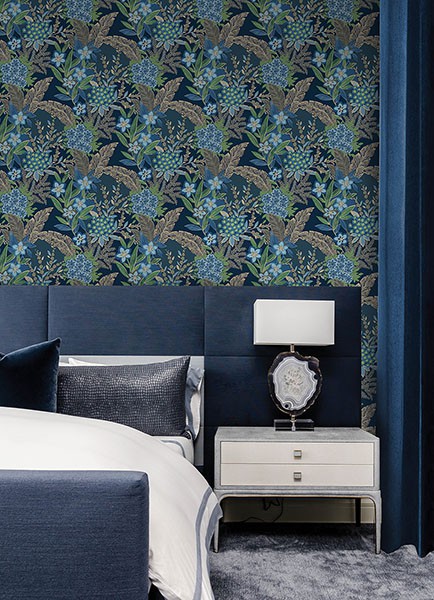 RuJardin Azure Blue Peel & Stick Wallpaper