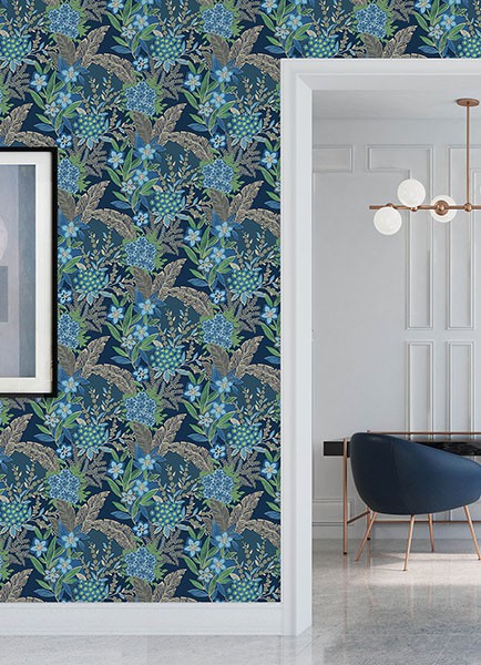 RuJardin Azure Blue Peel & Stick Wallpaper
