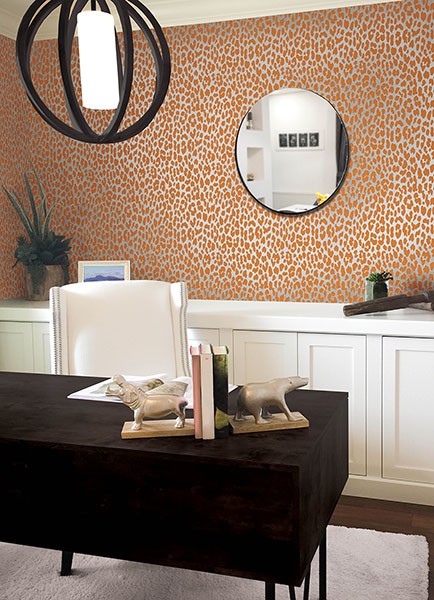 RuLeopard l'Orange Peel & Stick Wallpaper