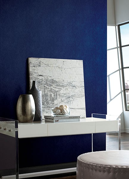 RuSuede Azure Blue Peel & Stick Wallpaper