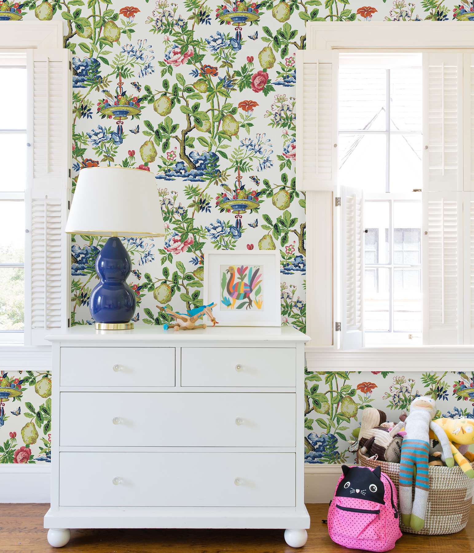Bloom Shantung Garden Scalamandre Self Adhesive Wallpaper