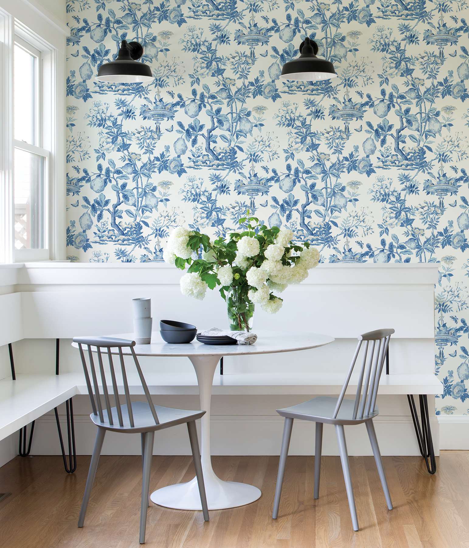 Delft Shantung Garden Scalamandre Self Adhesive Wallpaper