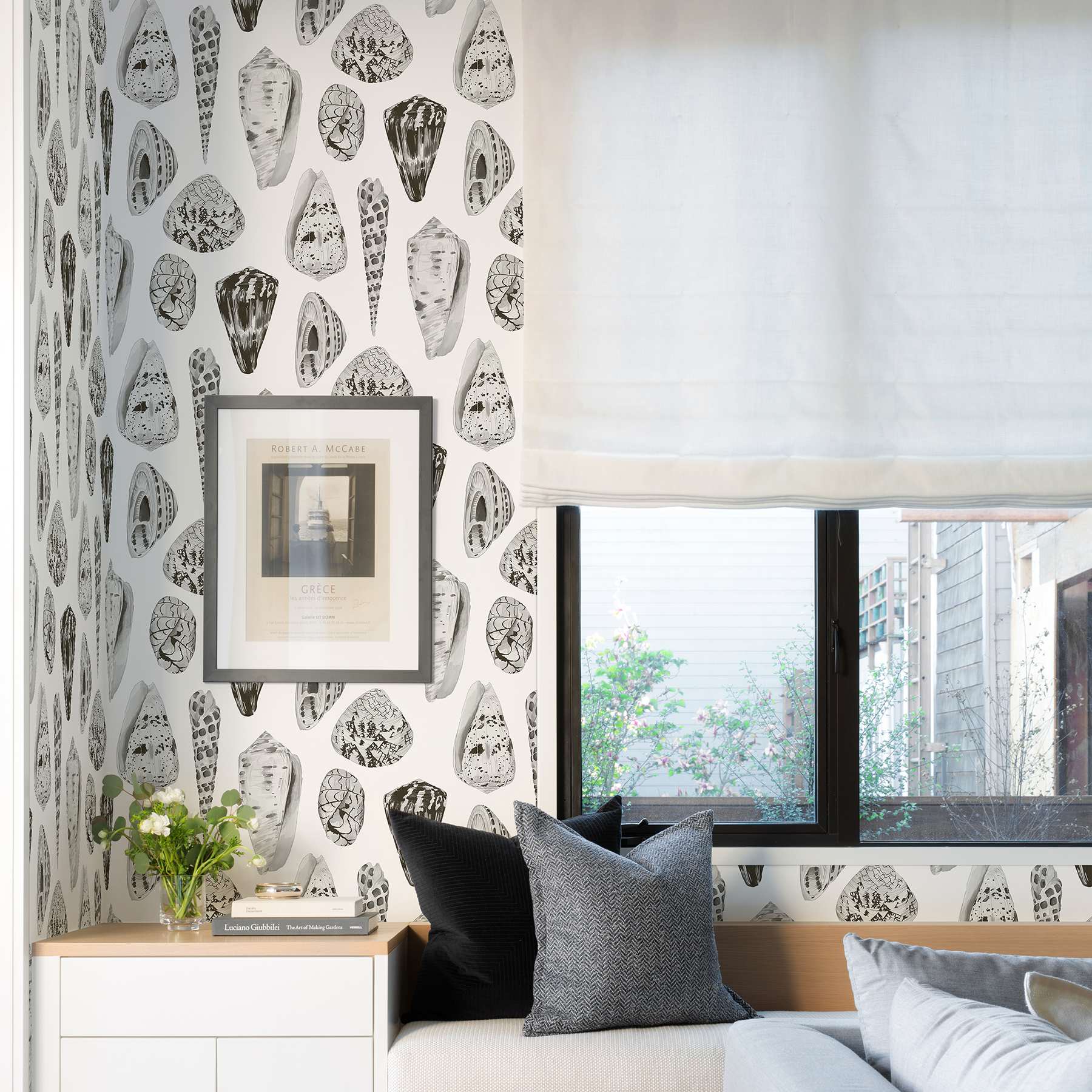 Graphite Coquina Scalamandre Self Adhesive Wallpaper