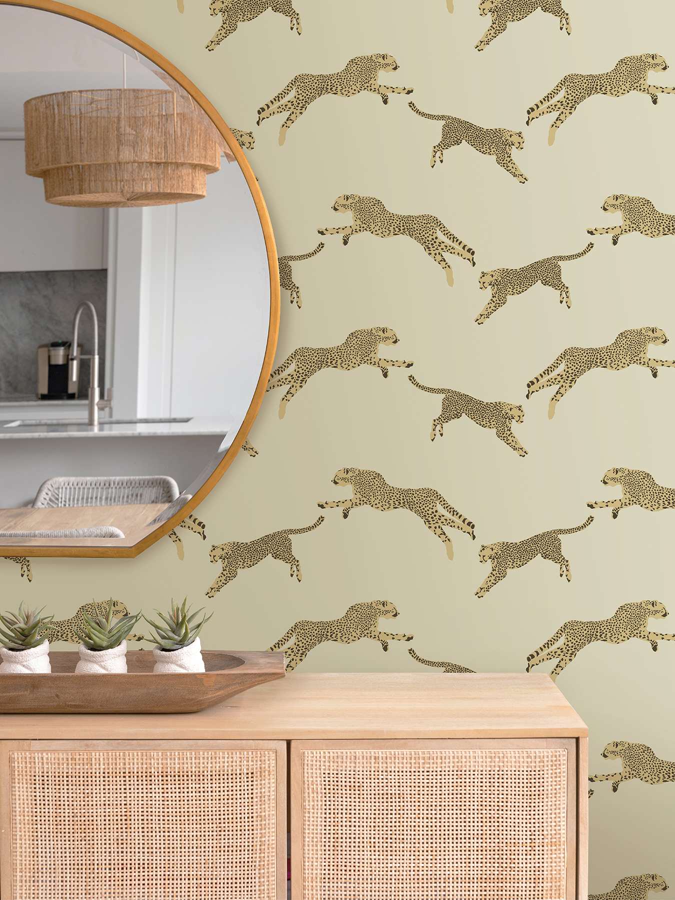Dune Leaping Cheetah Peel & Stick Wallpaper