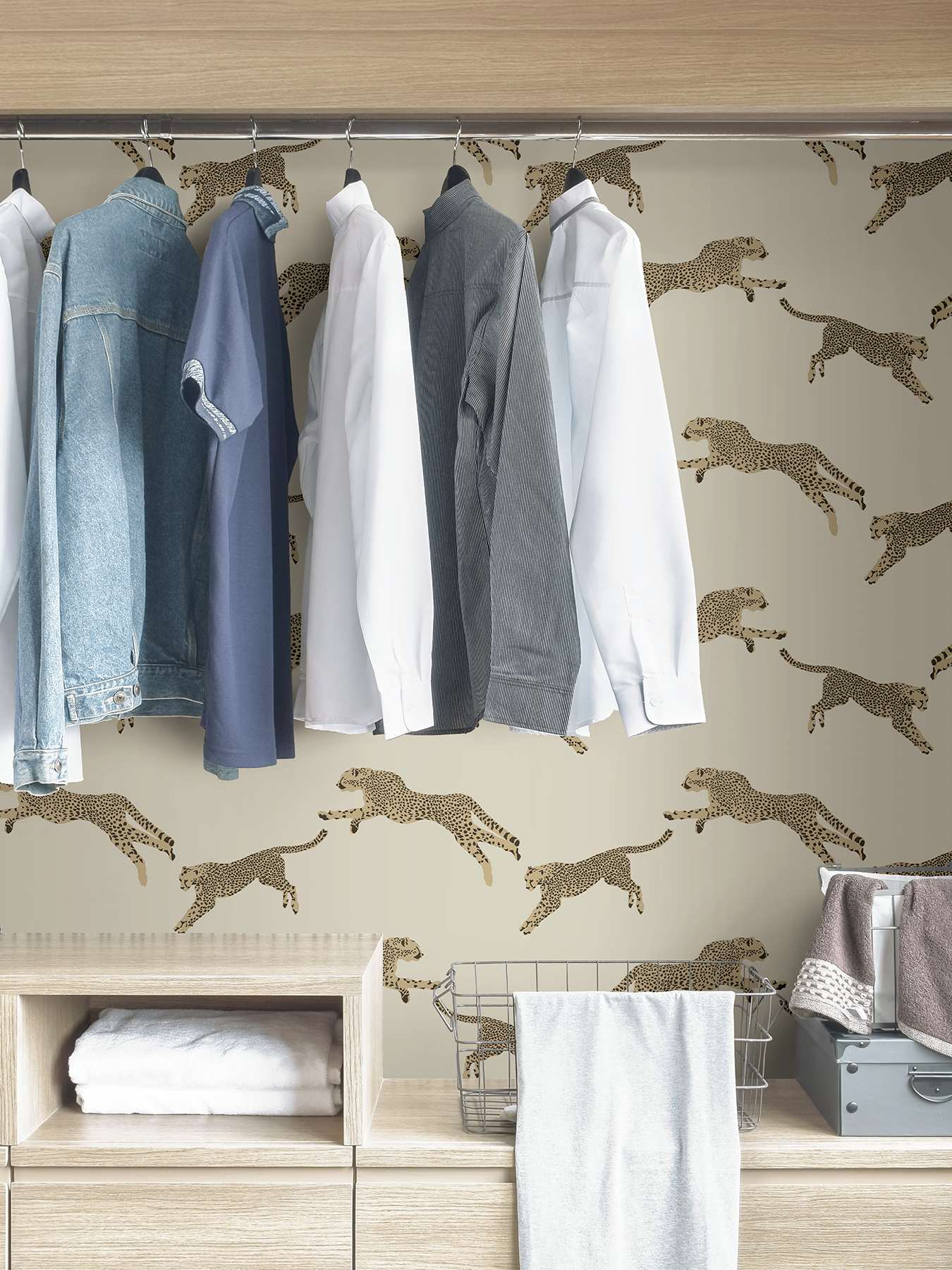 Dune Leaping Cheetah Peel & Stick Wallpaper