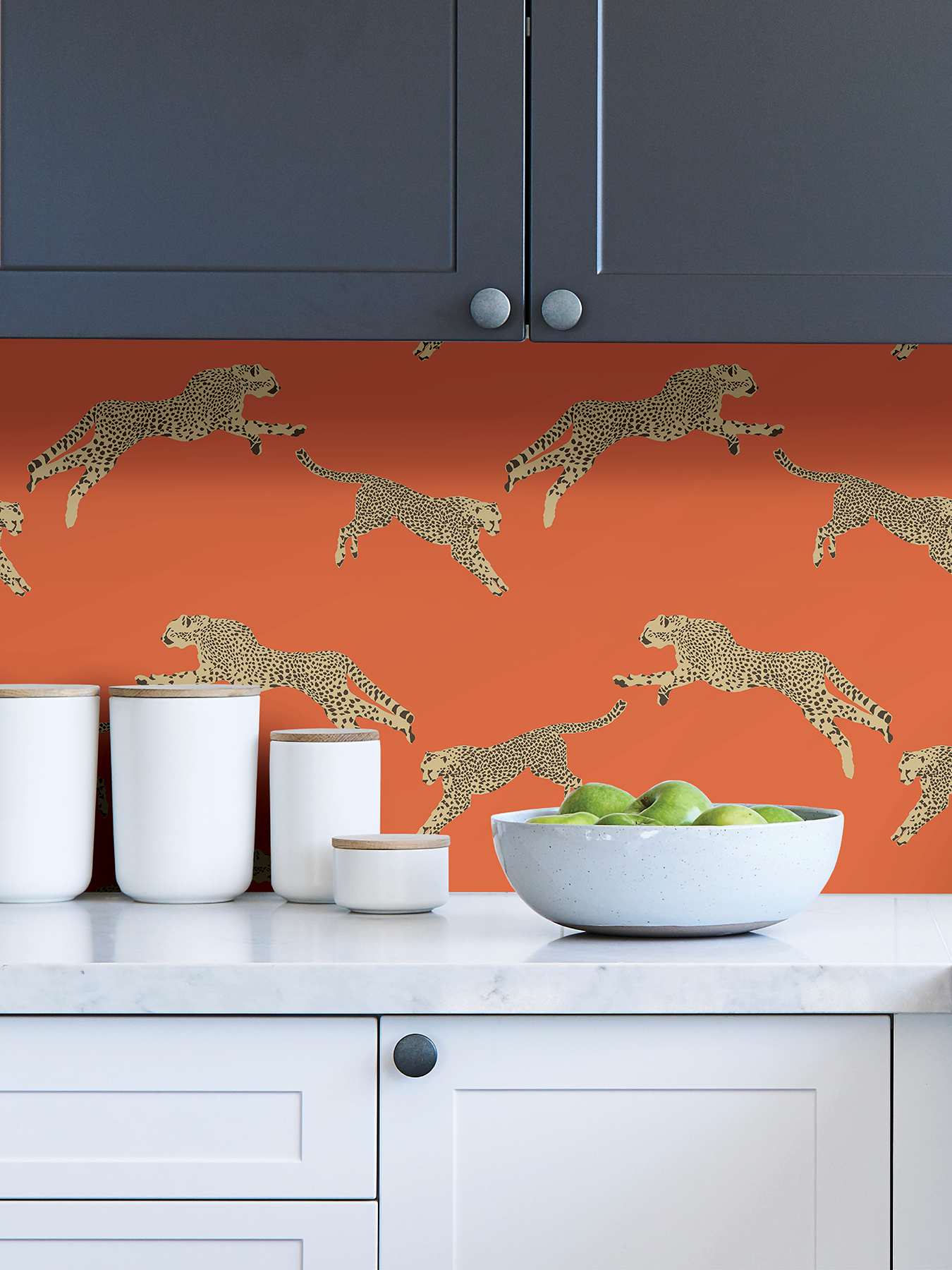 Clementine Leaping Cheetah Peel & Stick Wallpaper
