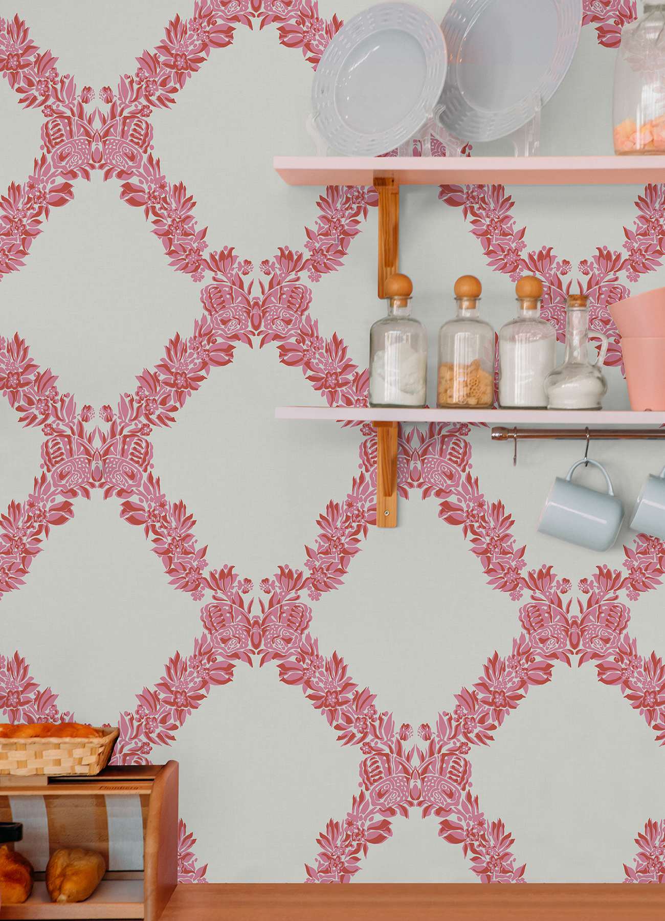 Valentino Wreath Peel & Stick Wallpaper