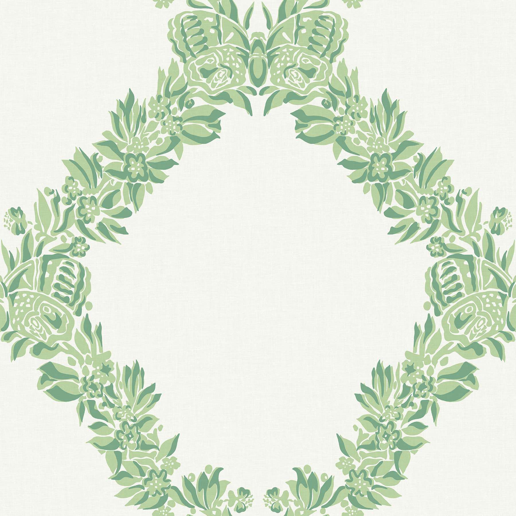 Jade Wreath Peel & Stick Wallpaper