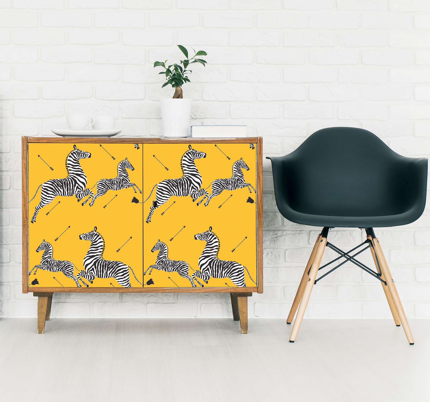 Sunbeam Zebra Safari Peel & Stick Wallpaper