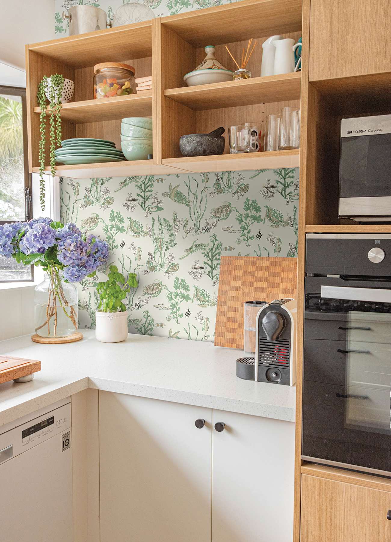 Jade & Sandstone Garparilla Peel & Stick Wallpaper
