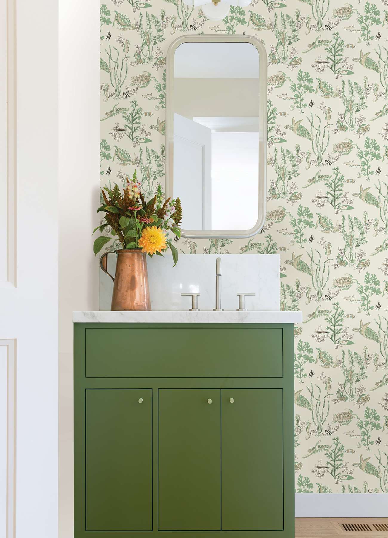 Jade & Sandstone Garparilla Peel & Stick Wallpaper