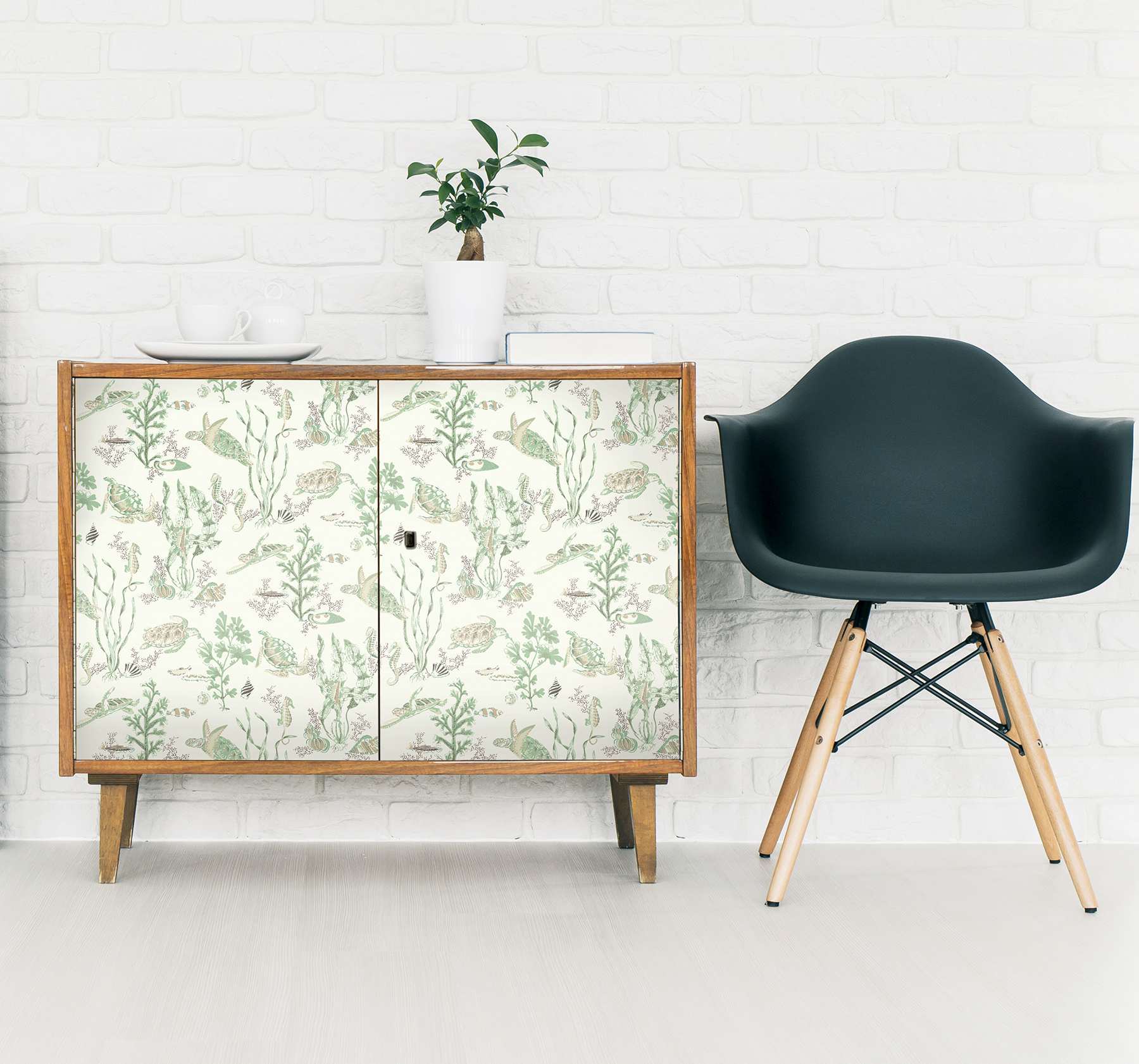 Jade & Sandstone Garparilla Peel & Stick Wallpaper