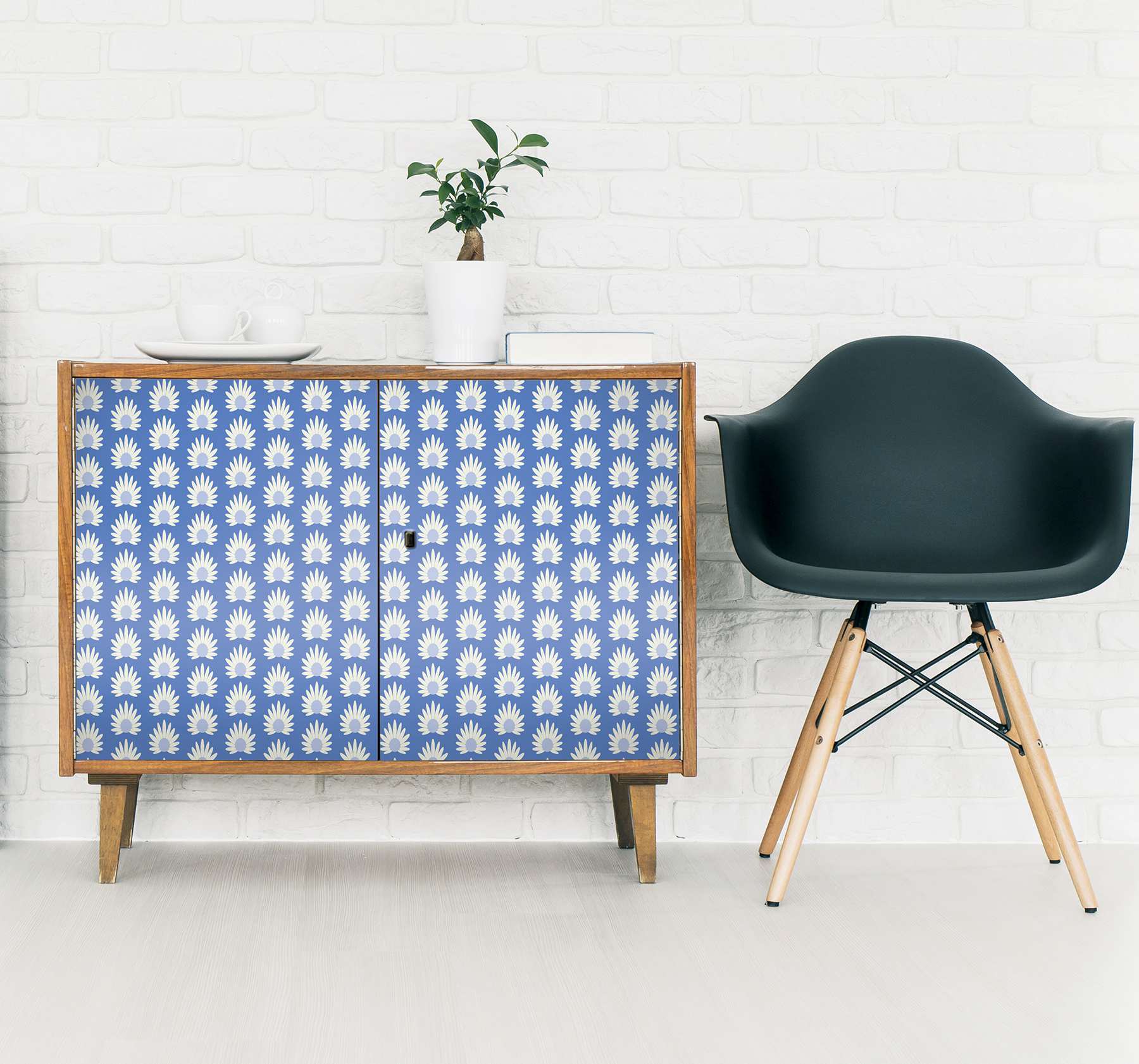 Azure Fleur Peel & Stick Wallpaper