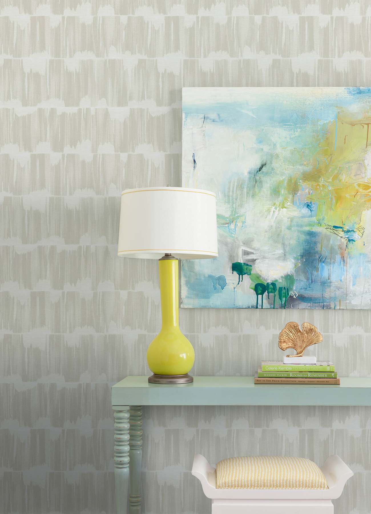 Serendipity Beige Shibori Wallpaper