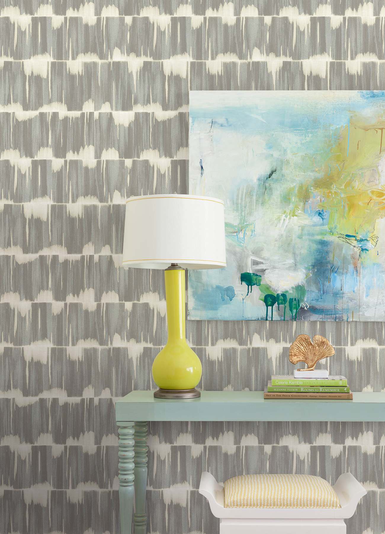 Serendipity Blue Shibori Wallpaper