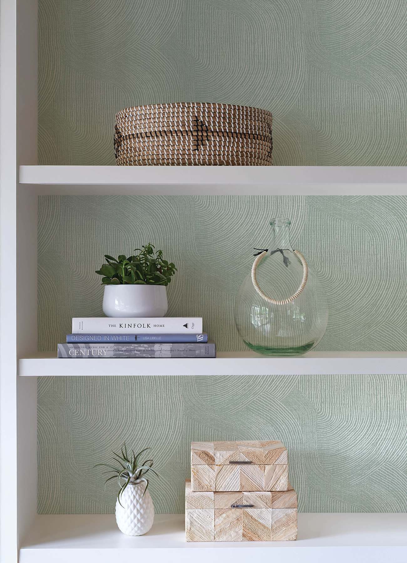 Folly Seafoam Zen Swirls Wallpaper