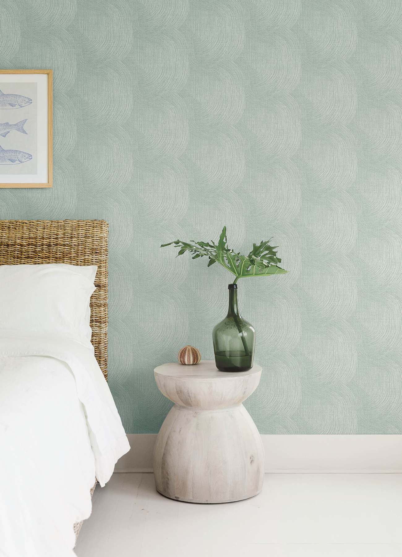 Folly Seafoam Zen Swirls Wallpaper