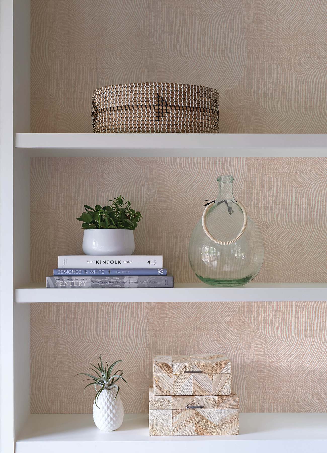 Folly Blush Zen Swirls Wallpaper