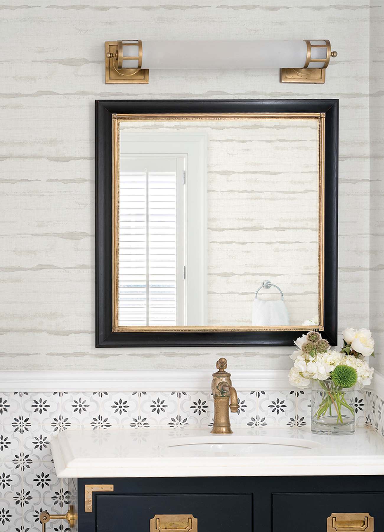 Destin Dove Stripe Wallpaper