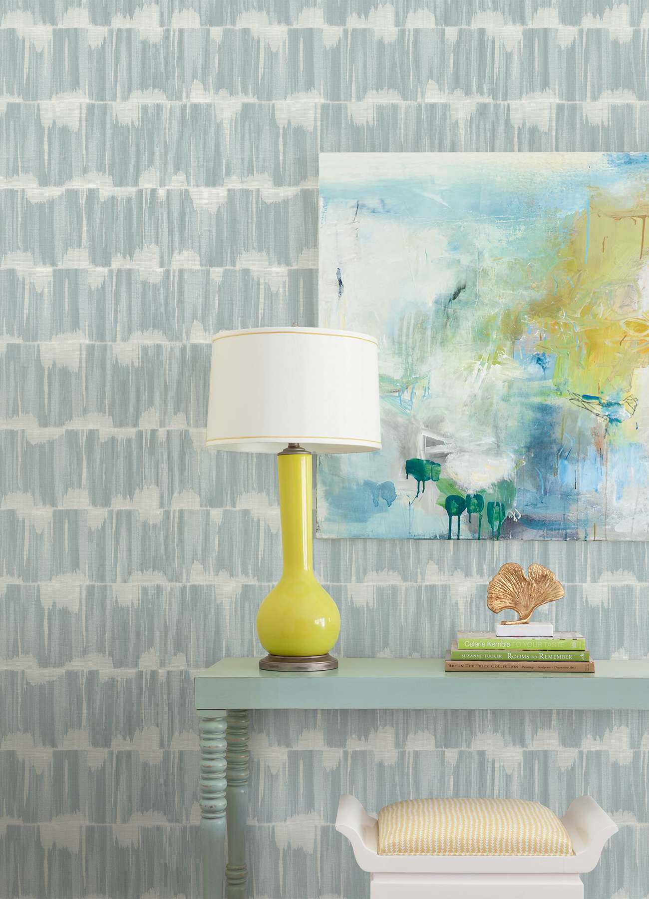Serendipity Light Blue Shibori Wallpaper