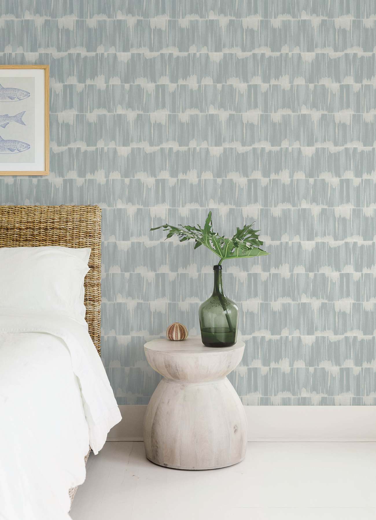 Serendipity Light Blue Shibori Wallpaper