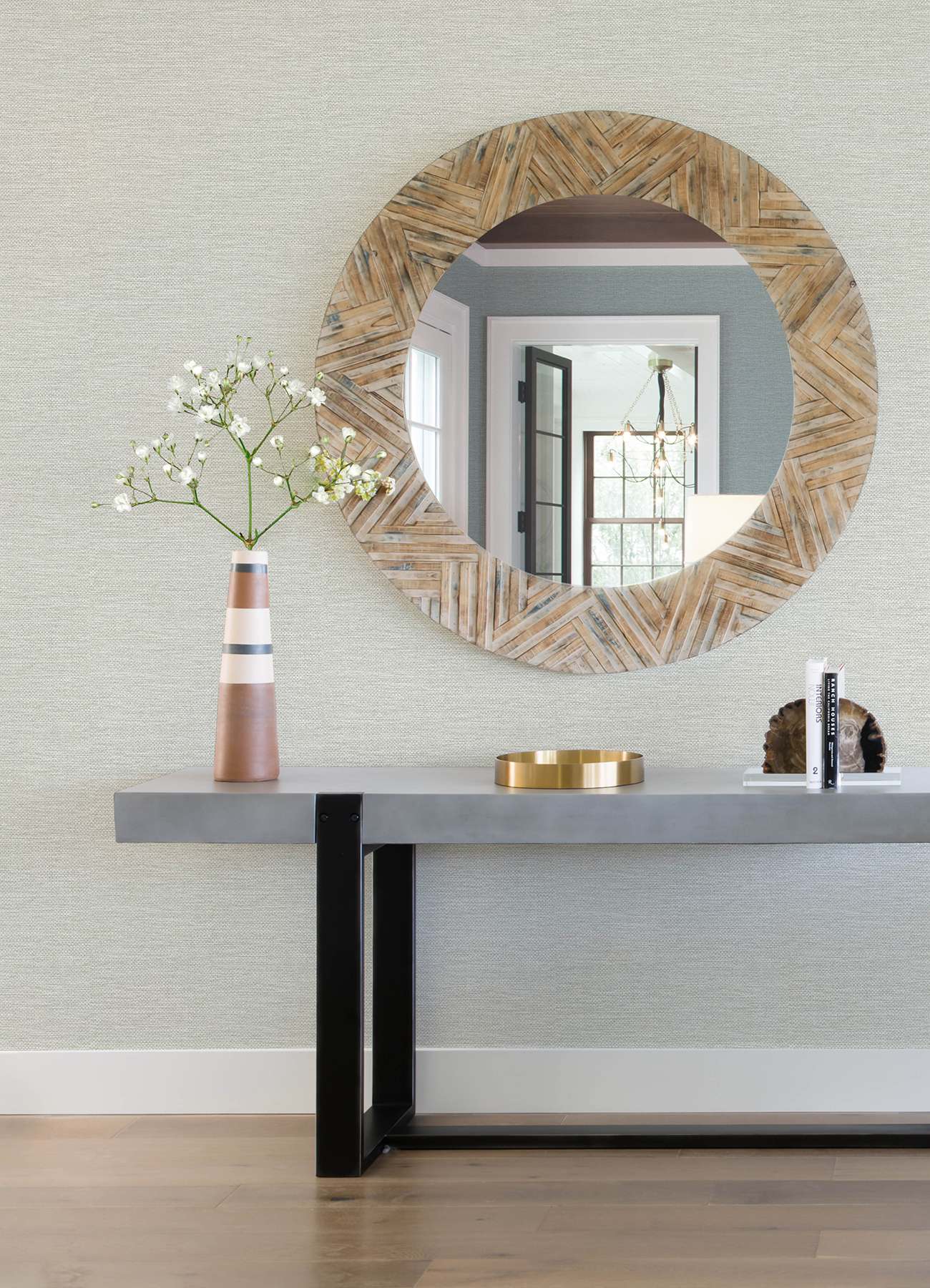 Malin Dove Faux Grasscloth Wallpaper