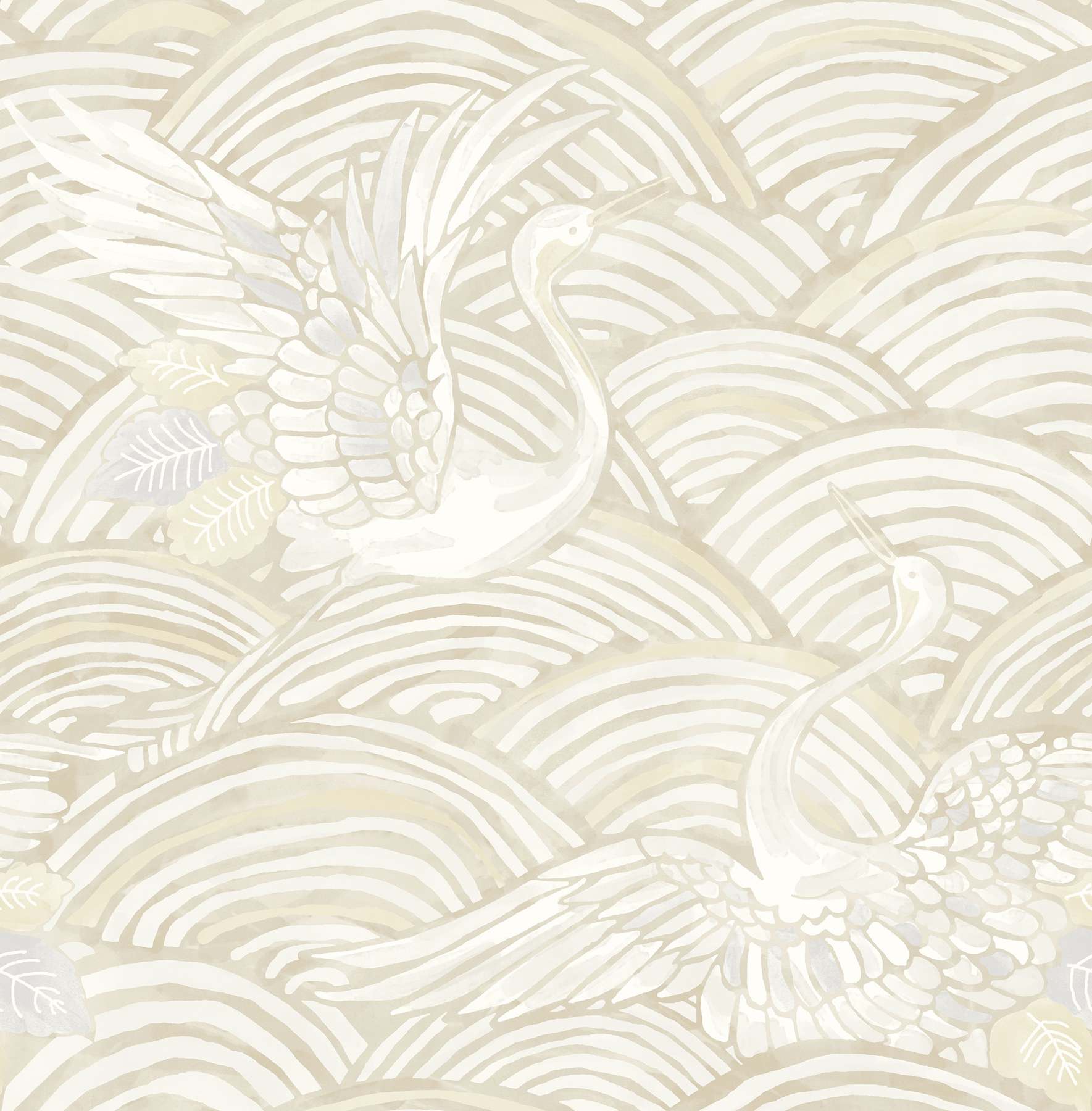 Egret Neutral Tidal Dance Wallpaper