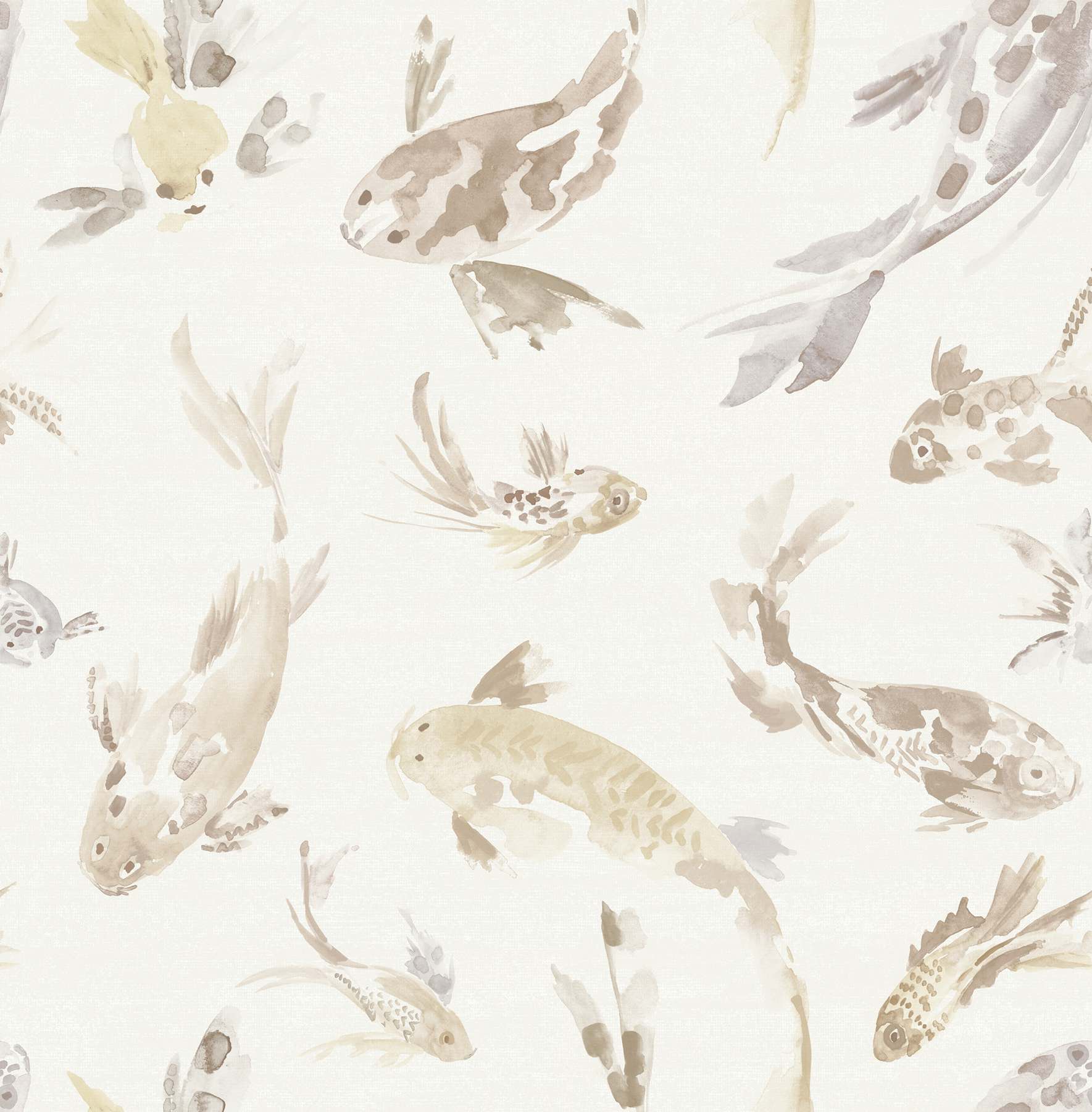 Koi Metallic Fish Wallpaper