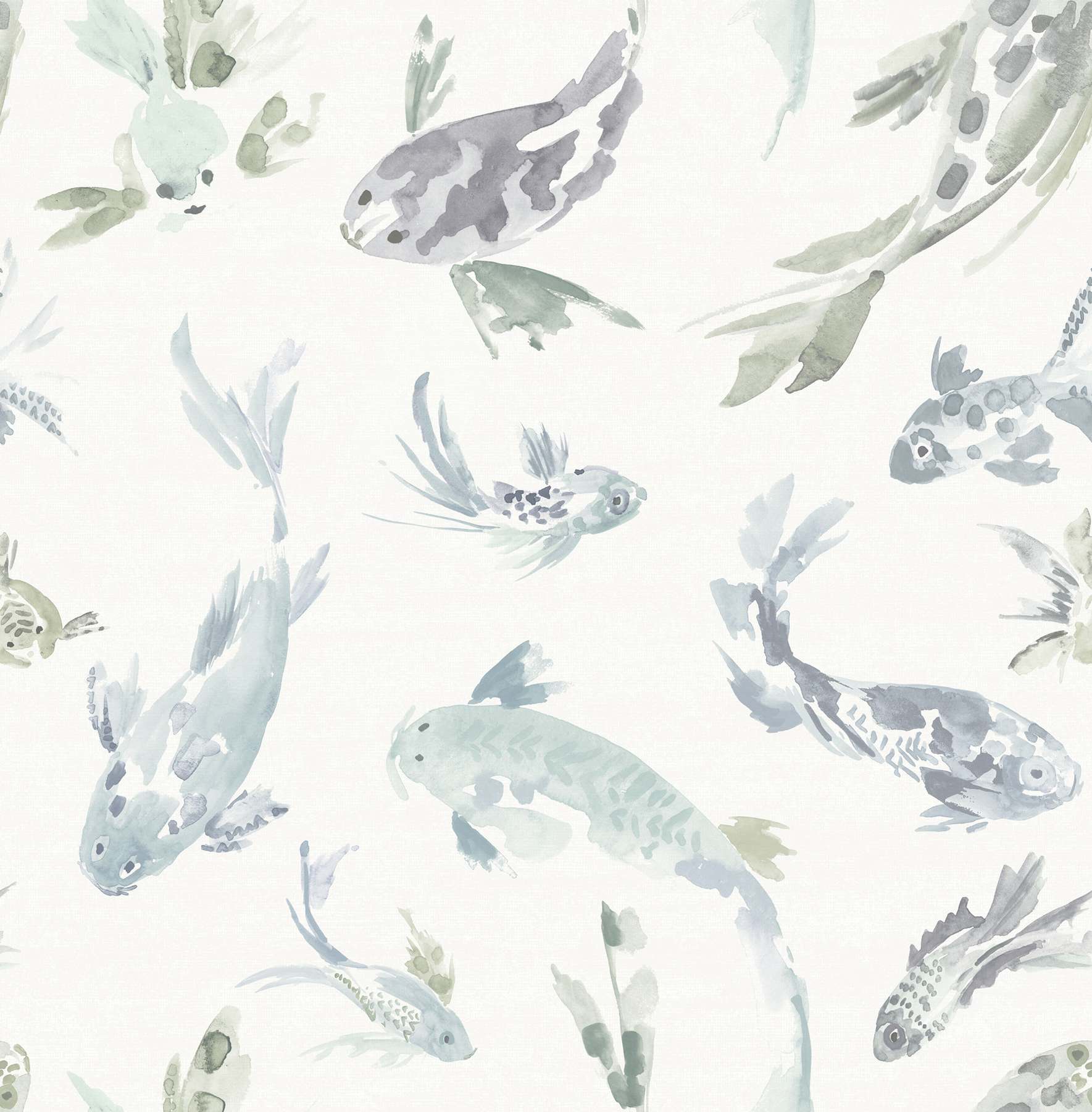 Koi Seafoam Fish Wallpaper