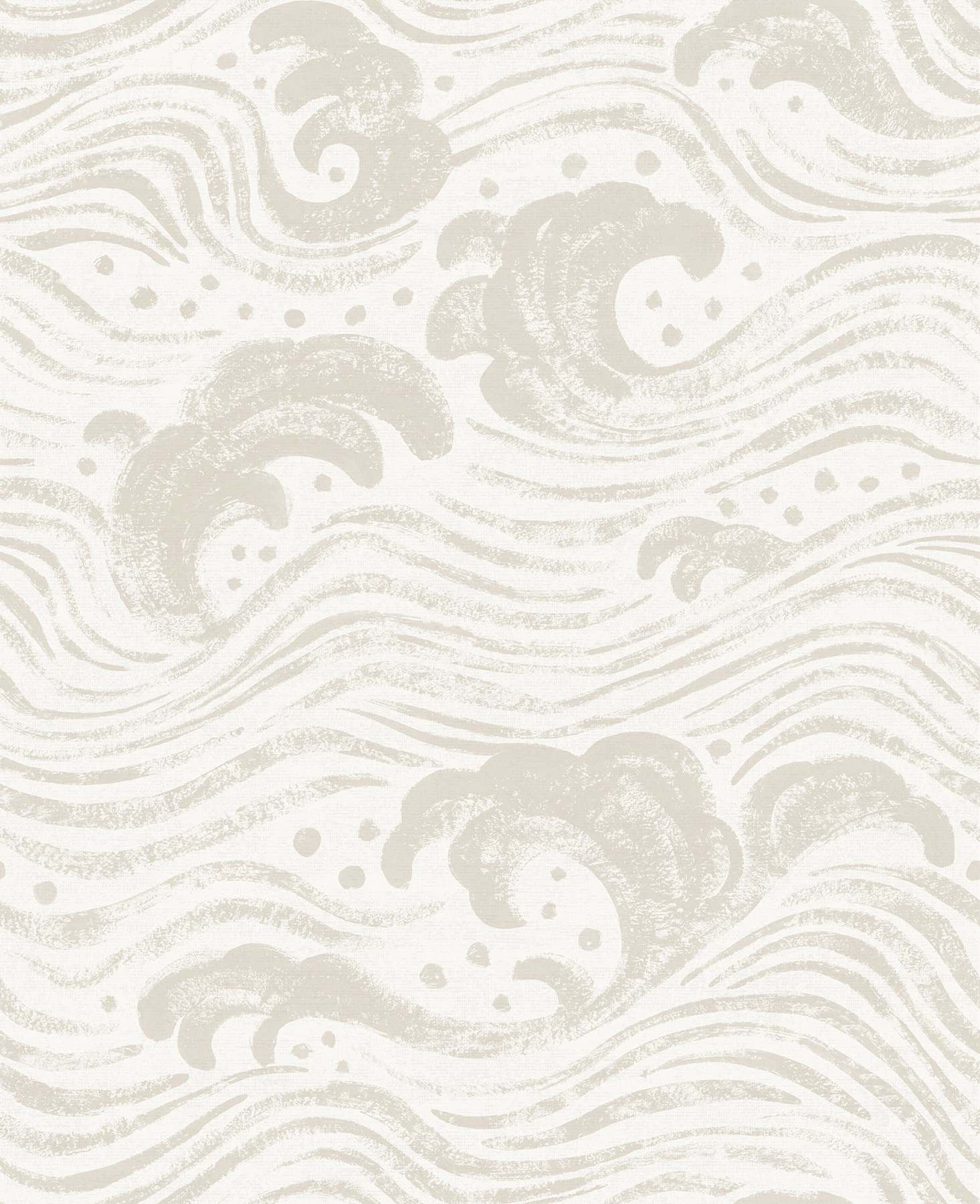 Swell Beige Ocean Wave Wallpaper