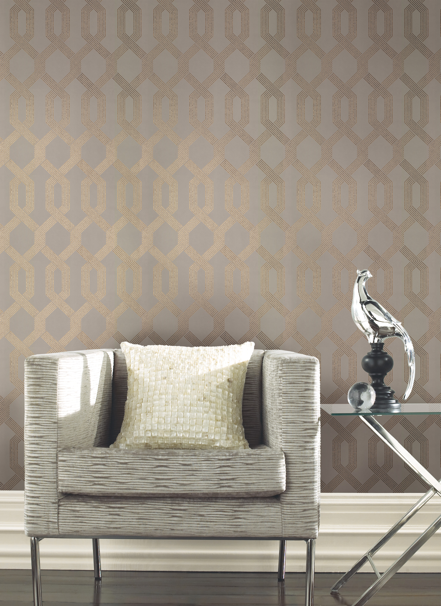 Gold Metallic Viva Lounge Wallpaper