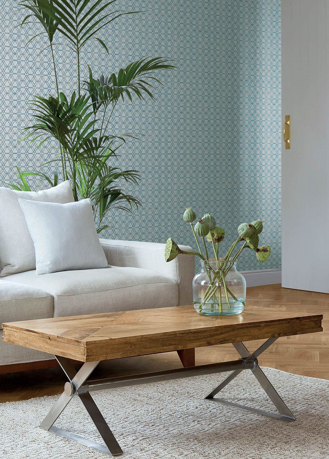 Esagono Grey Geometric Wallpaper