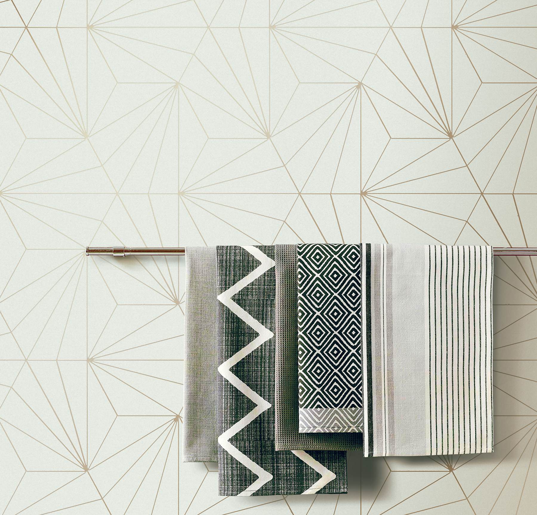 Luzon Cream Geometric Wallpaper