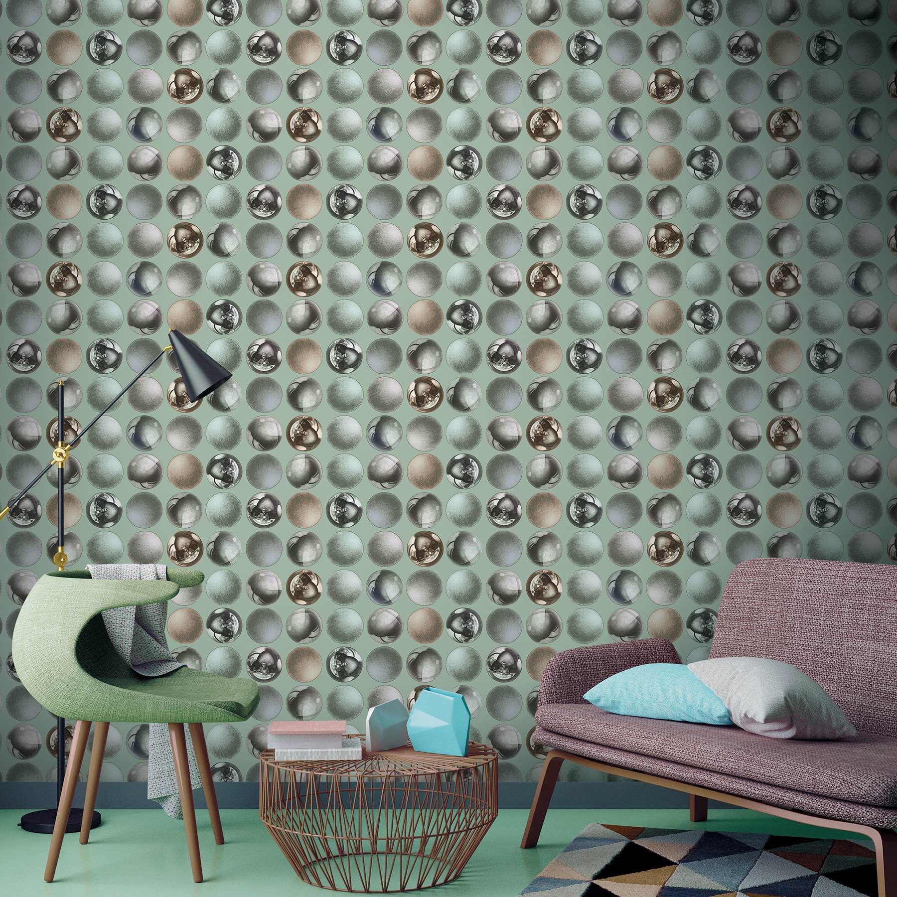 Mattel Grey Sphere Wallpaper