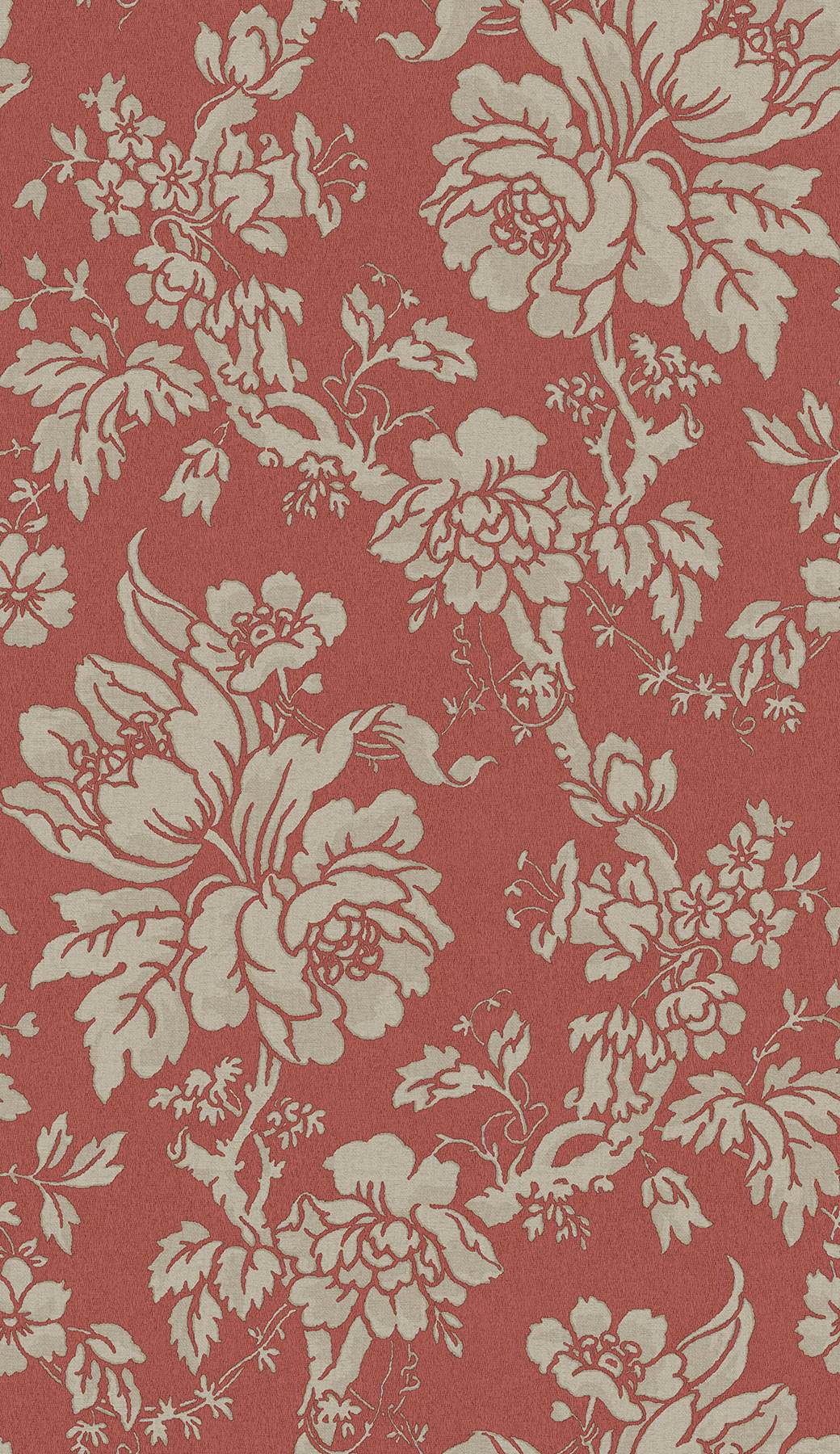 Yara Red Floral Wallpaper