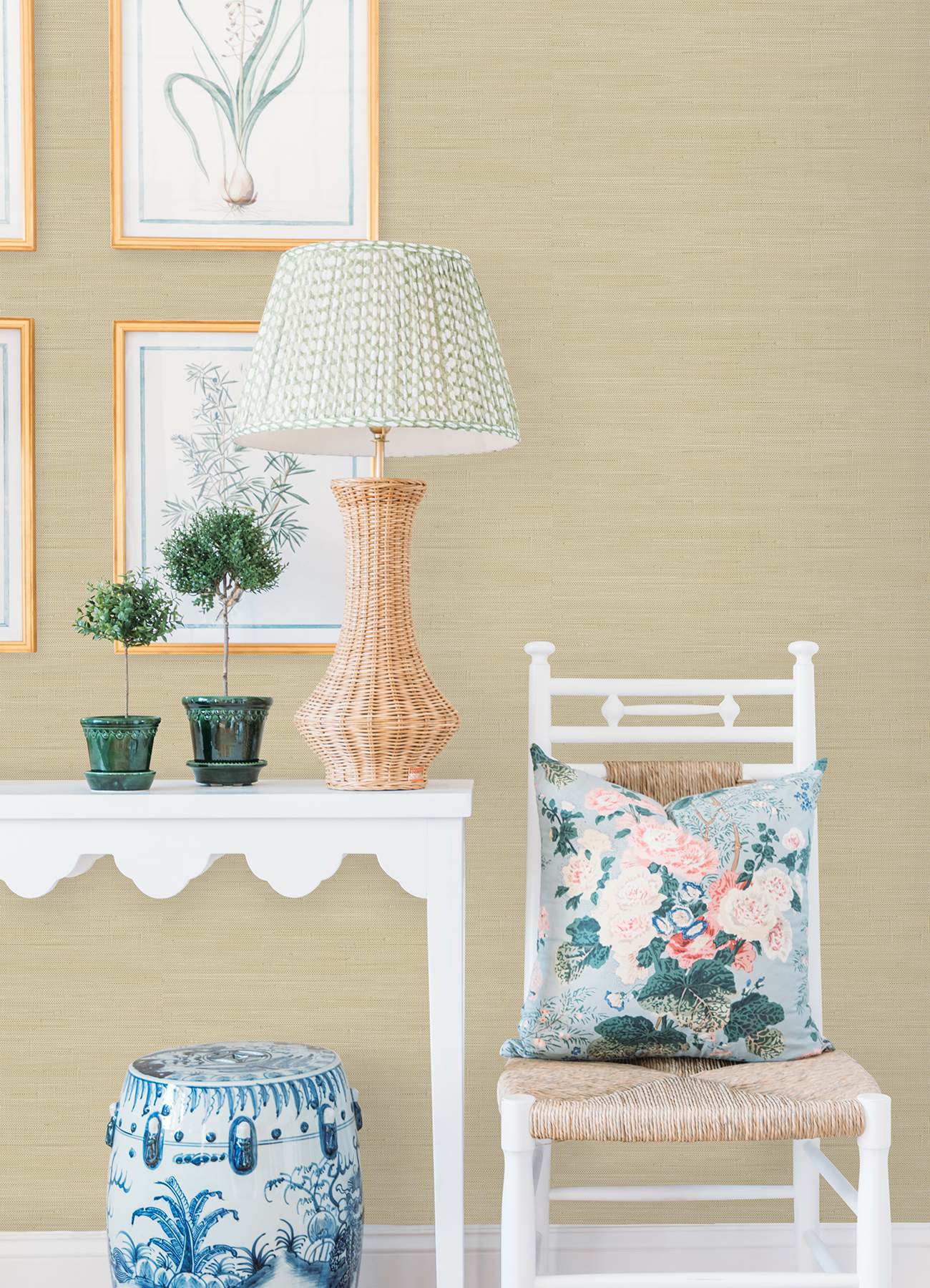 Wheat Classic Faux Grasscloth Peel & Stick Wallpaper
