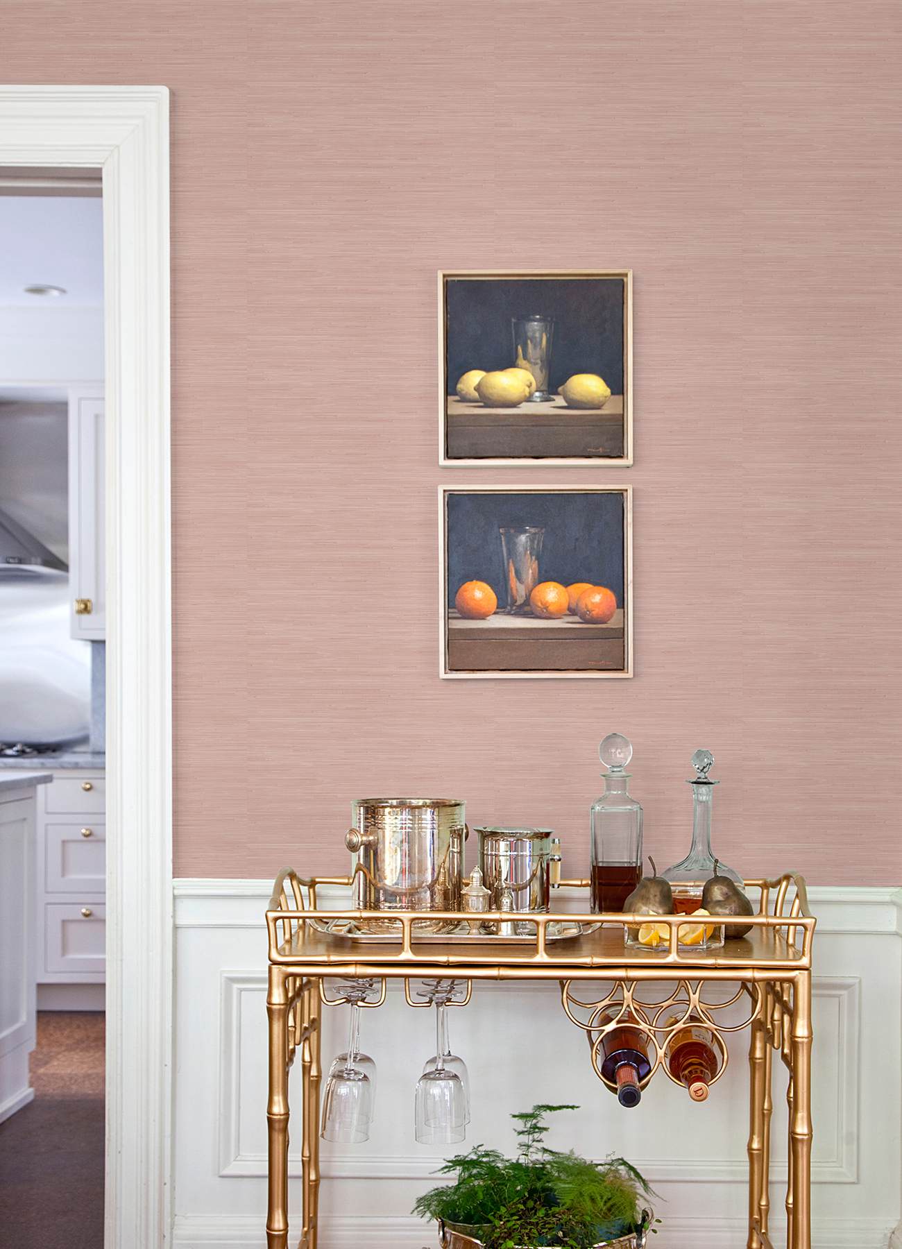 Berry Classic Faux Grasscloth Peel & Stick Wallpaper