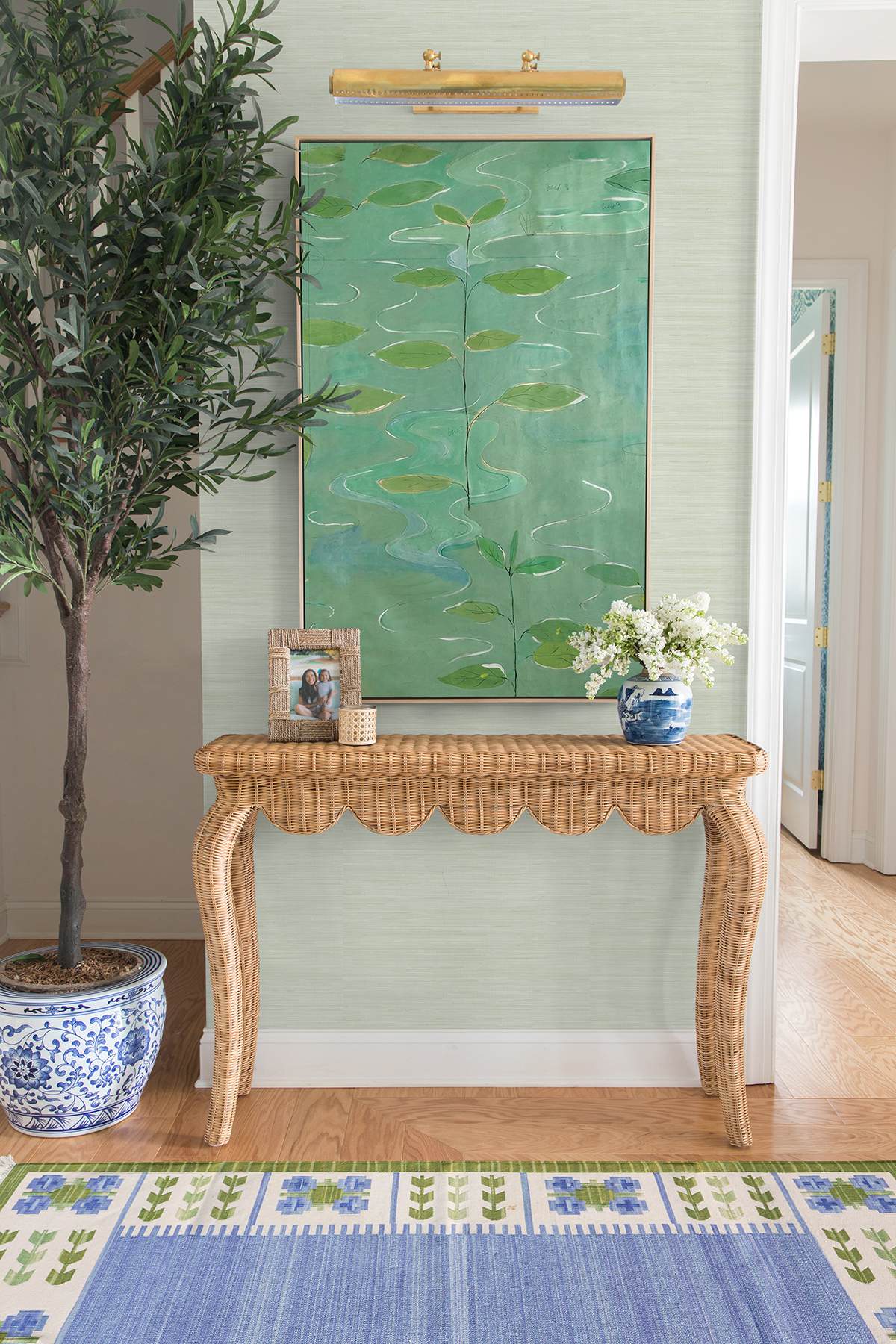 Cucumber Classic Faux Grasscloth Peel & Stick Wallpaper