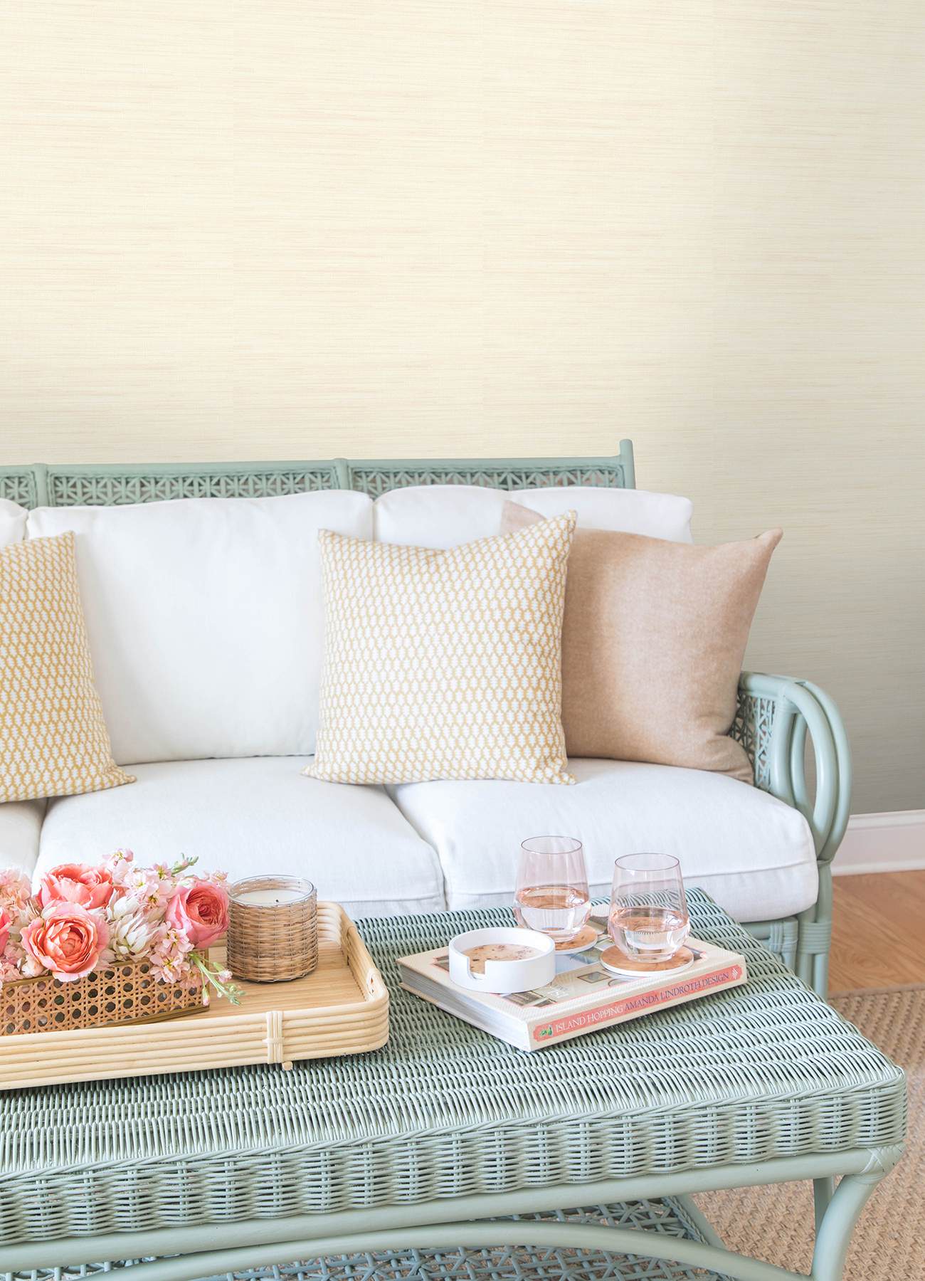 Cashmere Classic Faux Grasscloth Peel & Stick Wallpaper
